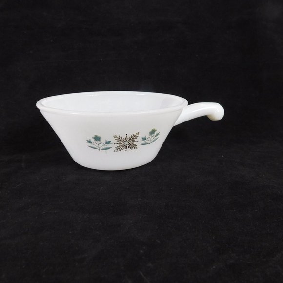 Set of 2 Anchor Hocking Fire King Meadow Green Individual Handled Casserole Dish - Picture 8 of 12